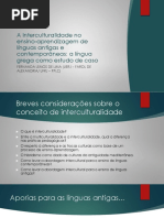 A Interculturalidade No Ensino-Aprendizagem de Línguas Antigas e
