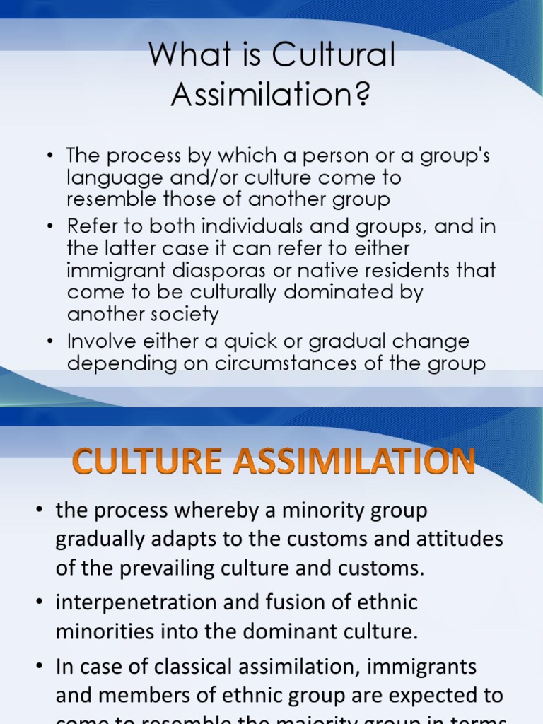 assimilation essay