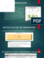 Evapotranspiracion Por El Metodo de Turc