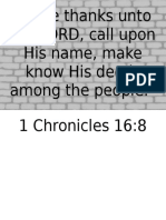 1 Chronicles 16:8 Memory Verse