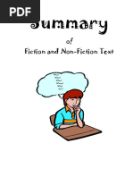 Summary of Fiction Non Fiction Text Bilingual