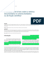 A Verdade Está Lá Fora: Sobre A Retórica Documentária No Cinema Fantástico Ou de Ficção Científica