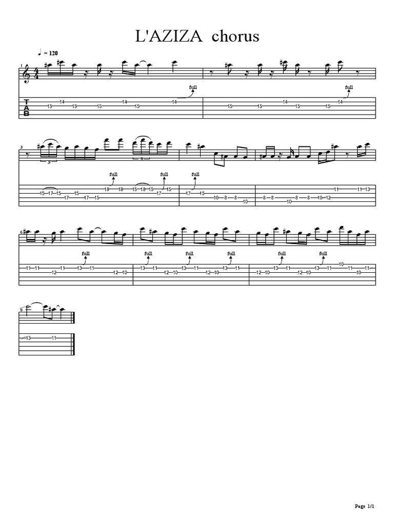 L'Aziza Chords and Lyrics | PDF | Musical Compositions | Francophone Music
