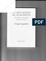 Giorgio Agamben. Lo Que Queda de Auschwitz.