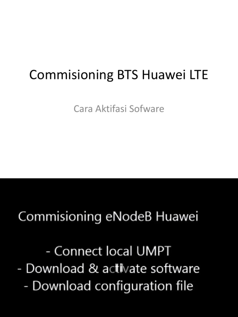 Activating BTS Huawei LTE Software | PDF