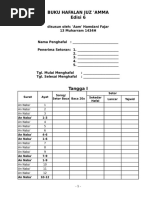 Buku Hafalan Juz Amma Edisi 6pdf Islam Related Literature