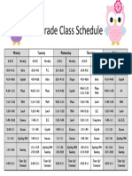 5th Grade Class Schedule New PDF