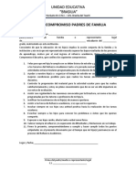 Acta de Compromiso Padres de Familia