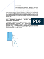 Aplicación de La Ley de Torricelli