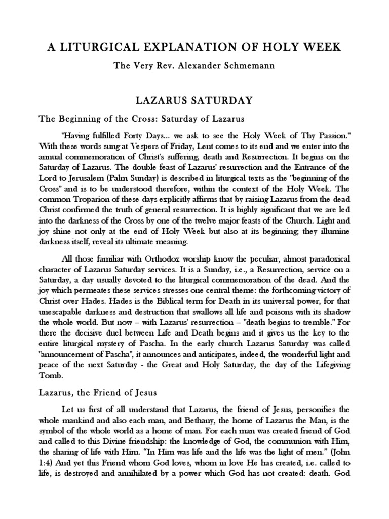 A Liturgical Explanation of Holy Week PDF | PDF | Last Supper | Eucharist