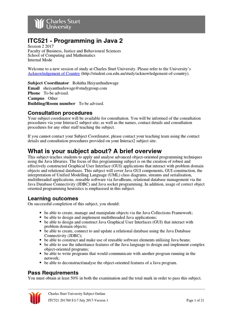 Java Programming for CSU Students | PDF | Computer Program | Programming