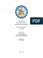 Written Report Ateneo de Davao University School of Business and Governance