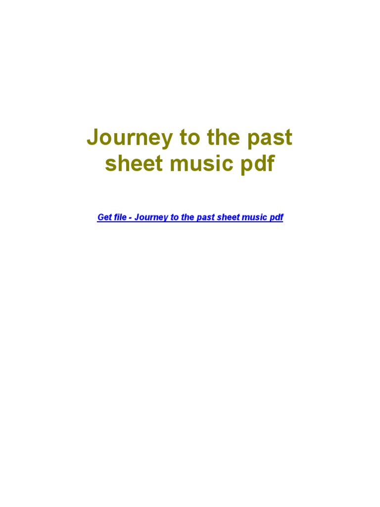 Journey To The Past Sheet Music PDF PDF Microsoft Windows Computing