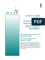 OVW FY 2006 Stop Violence Against Women Formula Grant Program Solicitation