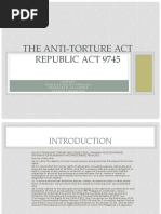 The Anti-Torture Act Republic Act 9745