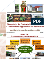 Biowaste in the Context of EU Legislation - The Need and Approaches for Realisation