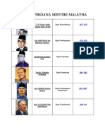 Senarai Perdana Menteri Malaysia 1 - 6