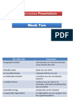 Week Two: Upper-Intermediate Presentations