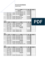 Jadwal Pembelajaran Lab. Multimedia SMK Annurmaniyah 2014/2015