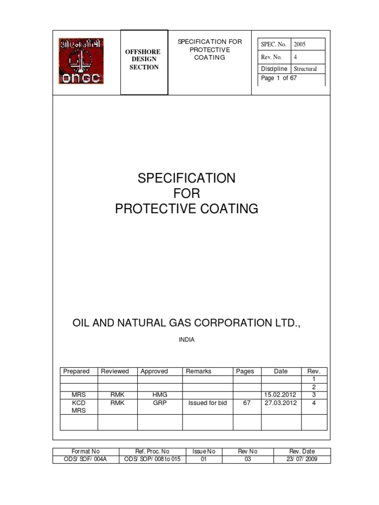 FS2005 - Rev.4 Specification For Protective Coating