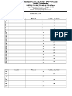 Daftar Hadir Kosong