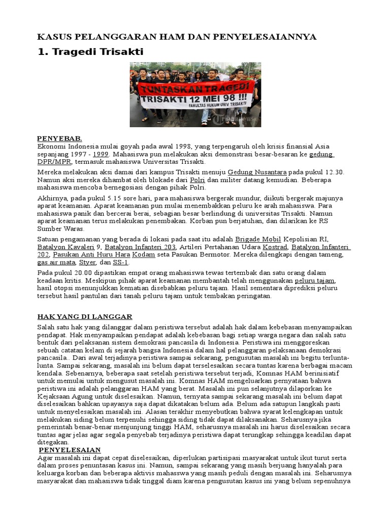 KASUS PELANGGARAN HAM DAN PENYELESAIANNYA.docx