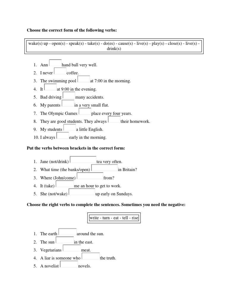 choose-the-correct-form-of-the-following-verbs-pdf-language-mechanics-languages