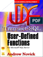 Transact-SQL User-Defined Functions For MSSQL Server PDF