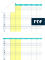 Plantilla de Horario Semanal Personal