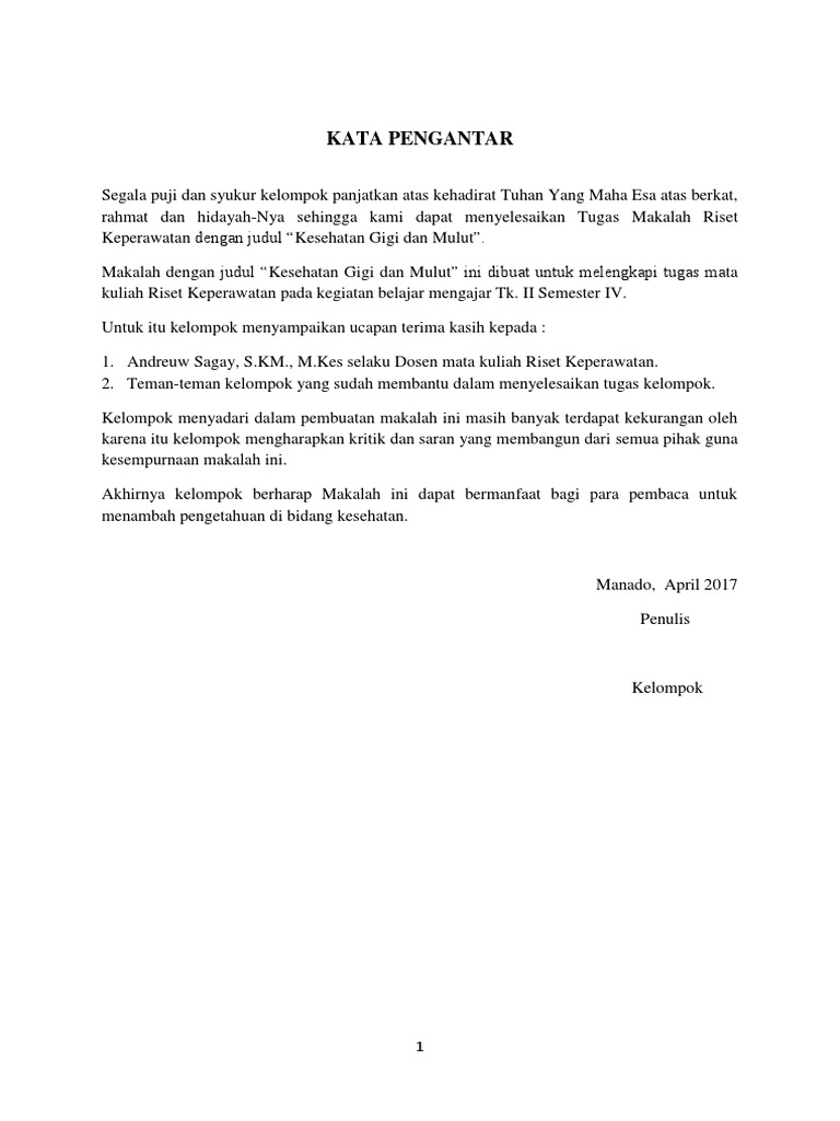 Makalah Kesehatan Gigi Dan Mulut