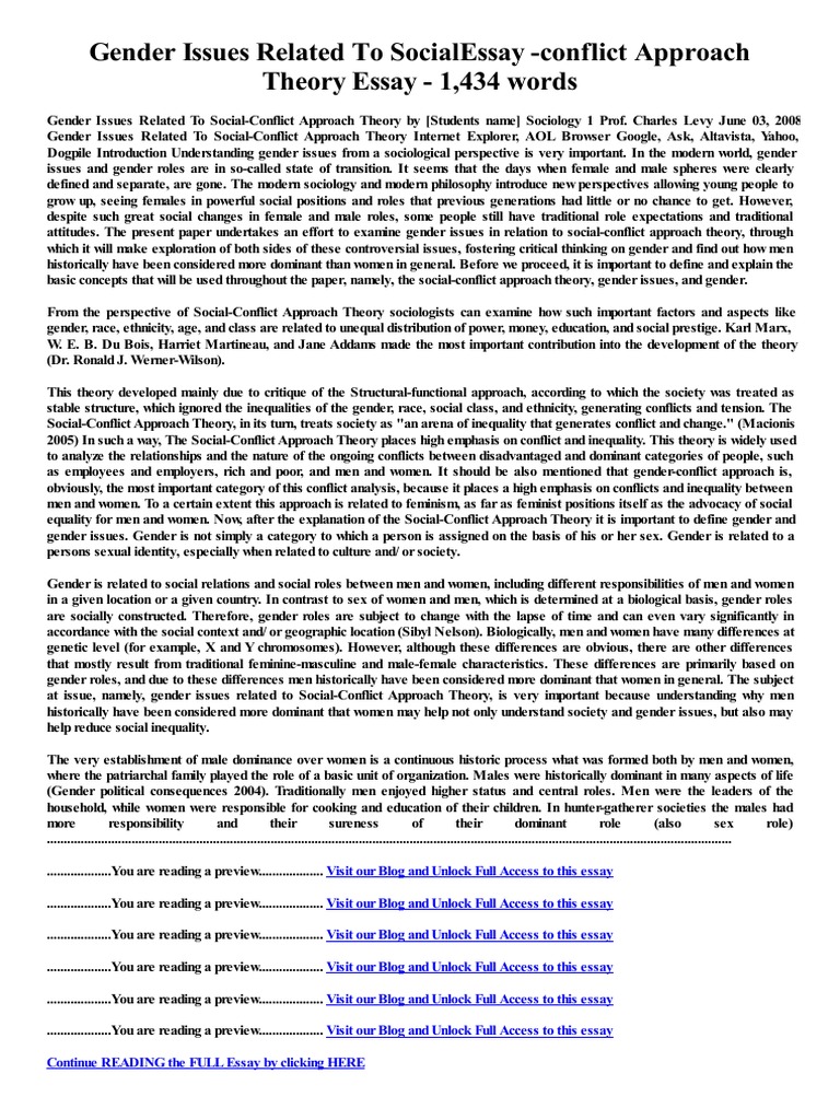 gender issues essay