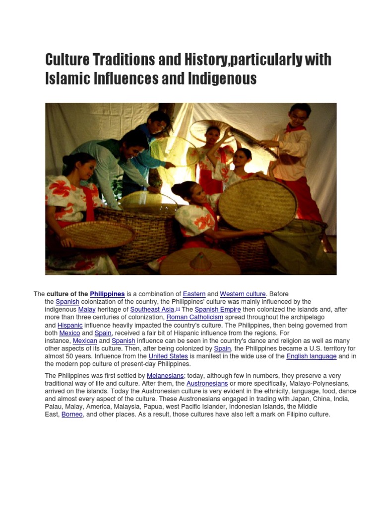 Filipino Culture: Traditions and Influences | PDF | Religion & Spirituality