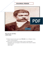 Colonial Period: Marcelo H. Del Pilar (1850-1896)