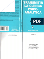 Transmitir La Clínica Psicoanalítica (Erik Porge) PDF