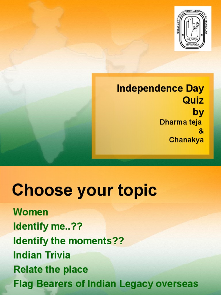 Independence Day Quiz 2017 | PDF | British India | South Asia