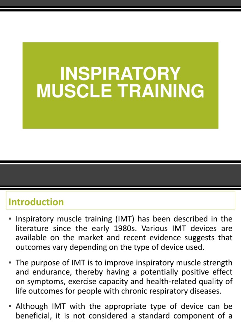 Inspiratory Muscle Training Breathing Physical Exercise