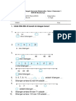 Soal UTS MATEMATIKA Kelas 3 Semester 1