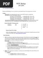 Myp Biology Syllabus 2017-2018