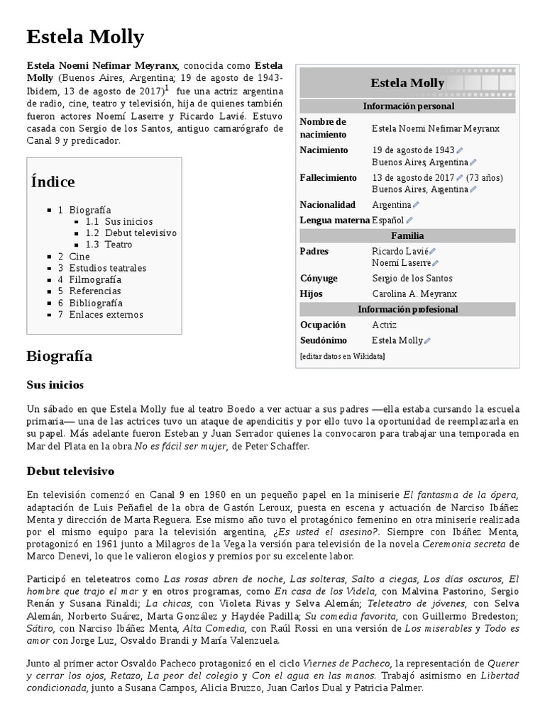 Estela Molly PDF Ocio Personas