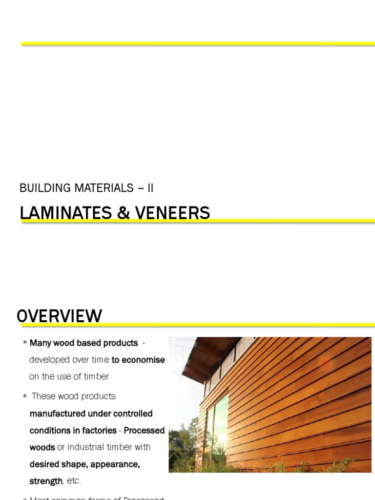 Unit 1Laminates & Veneers PDF Lamination Plywood