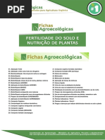 Fichas Agroecológicas - MAPA - Fertilidade Do Solo e Nutrição de Plantas