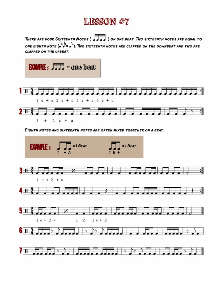 Understanding Sixteenth and Eighth Notes | PDF | Teaching Methods ...