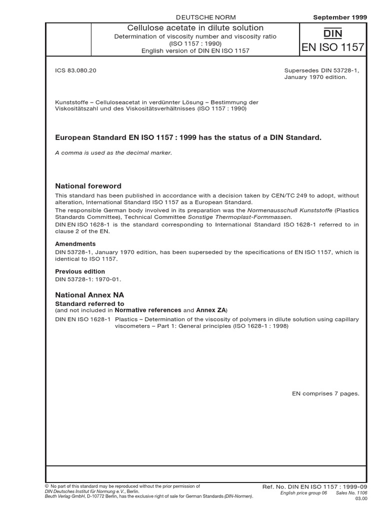 Din en Iso 1157 | PDF | International Organization For Standardization ...