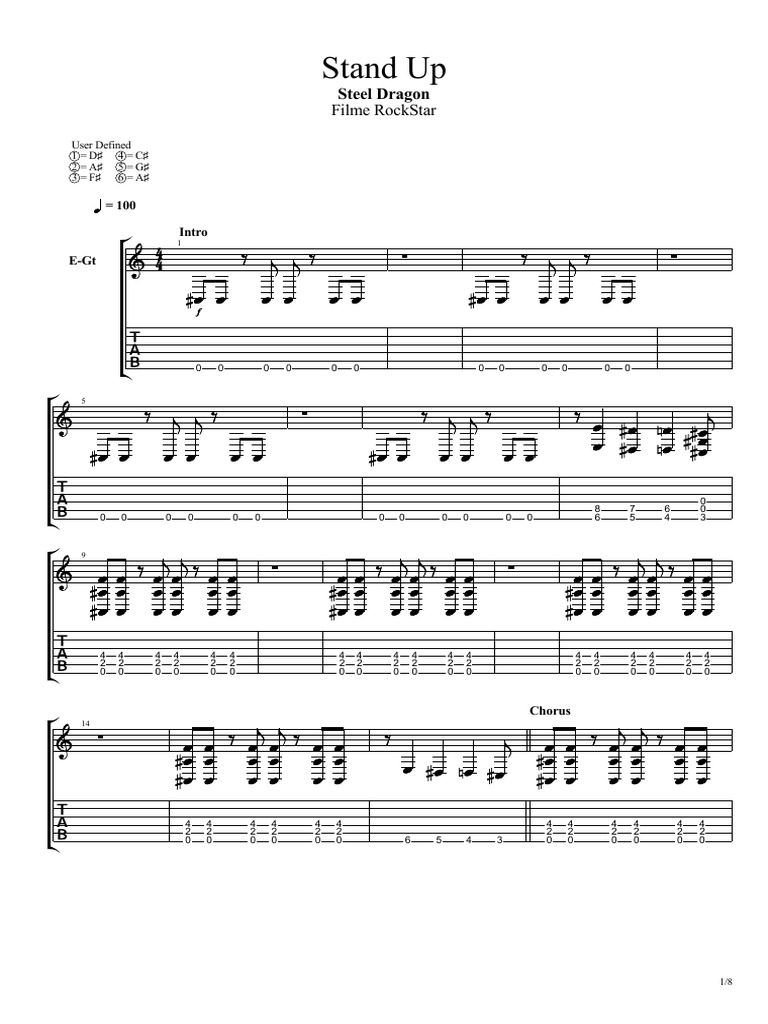 Steel Dragon Stand Up by Rimbel 33 PDF Musical Compositions Songs