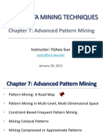 Cs6220: Data Mining Techniques: Chapter 7: Advanced Pattern Mining