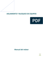 Manual Relator Aislamiento y Bloqueo Equipos