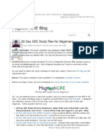 90 Day GRE Study Plan For Beginners: J S F B
