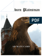 Plainsman Rate Card
