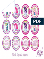 Equestria Girls Birthday Cupcake Toppers (1)
