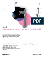 Compact POS monitor arm with adjustable height